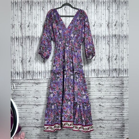 Perry Walker Collective Purple Haze Boho Tiered Maxi Dress - Picture 10 of 10